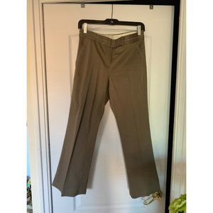 Theory Taupe Cotton Cropped Trouser Pants Size 6